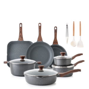 Nonstick Pots and Pans Set, 21 Pieces Non Stick